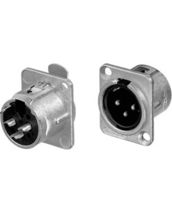 Neutrik C3 MD-L-1 - Presa da pannello XLR a 3 poli a D, nichelata