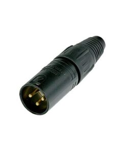 Neutrik C3 MX-B - 3 Pin male XLR Connector with Gold Contacts, black