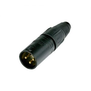 Neutrik C3 MX-B - 3 Pin male XLR Connector with Gold Contacts, black
