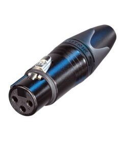 Neutrik NC3FXX-BAG - Boccola spina XLR a 3 poli femmina nera con contatti argentati