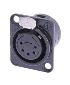 Neutrik NC5FD-L-B-1 - XLR Panel-Mount Connector 5 Pin female, D-shaped, black