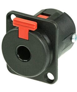 Neutrik NJ3FP6C-BAG - Connettore da pannello jack da 6,3 mm a 3 poli nero, a D