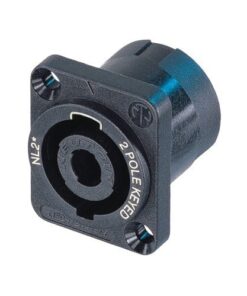 Neutrik NL2MP - Connettore da pannello Speakon a 2 poli a D, nero