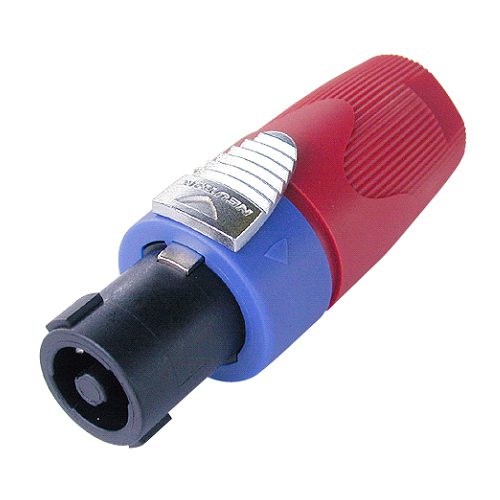 Neutrik NL4FX-2 - Connettore Speakon a 4 poli con bussola rossa, femmina