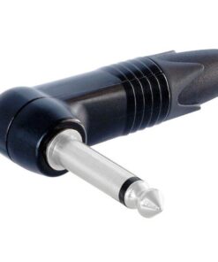Neutrik NP2RX-BAG - 6.3 mm Angled Jack Plug 2 Pin Mono male, black