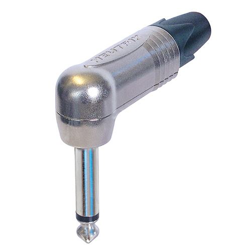 Neutrik NP2RX - 6.3 mm Angled Jack Plug 2 Pin Mono male, Nickel-Plated