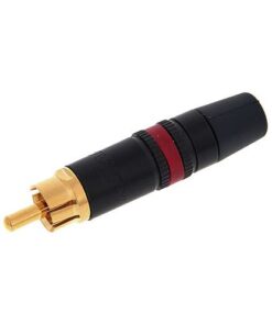 Neutrik NYS373-2 - Connettore REAN RCA in Alloggiamento di Metallo con Codifica rossa e Contatti dorati