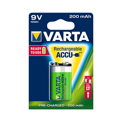 VARTA Batterien Rechargeable Accu 56722 - Rechargeable Battery - 9V Block - 200 mAh