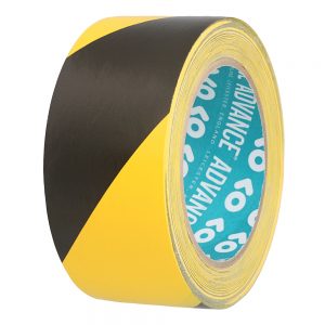 Advance Tapes 5803 - Nastro di Segnalazione nero/giallo 50mm x 33m