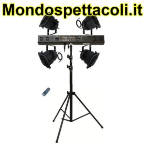 Impianto luci 4 fari 1200W con radiocomando