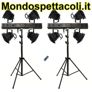 Impianto luci 8 fari 2400W con radiocomando