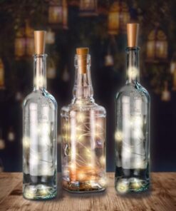 10 Strip da 20 LED Bianco Caldo per Bottiglie