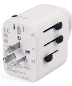Adattatore da Viaggio 2 porte USB 2,4A Bianco