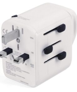 Adattatore da Viaggio 2 porte USB 2,4A Bianco