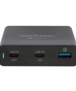 Alimentatore Quick Charge 3.0 3A 2xUSB-C™ 1xUSB-A 65W Nero