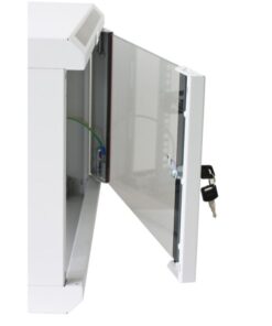 Armadio Rack 19'' a muro 9 unità sezione unica prof. 600mm Grigio