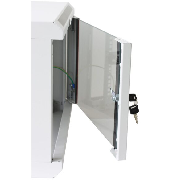 Armadio Rack 19'' a muro 9 unità sezione unica prof. 600mm Grigio