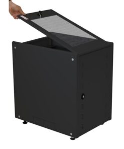Armadio Rack 19'' ideale per Accumulatori Fotovoltaico 8U P600mm Nero