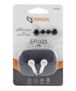 Auricolari Audio Stereo 3.5'' In-Ear con Microfono e Telecomando Bianco