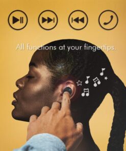 Auricolari Bluetooth v5.0 IPX5 con Custodia di Ricarica Nero