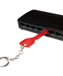 Blocca porte RJ45 rosso 10 serrature e 1 chiave