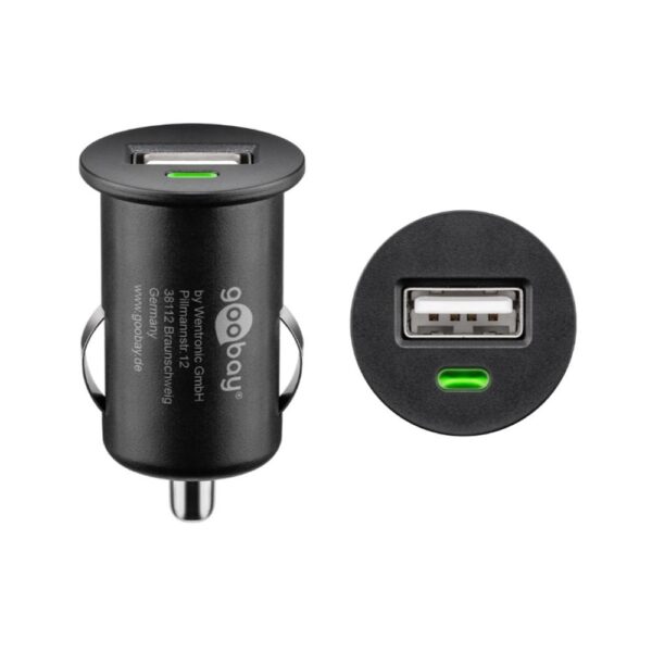 Caricatore Compatto da Auto 1 porta USB con uscita 1A Nero