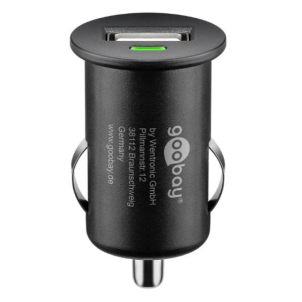 Caricatore Compatto da Auto 1 porta USB con uscita 1A Nero
