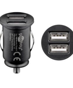 Caricatore Compatto da Auto 2 porte USB max.15.5W/3.1A Nero