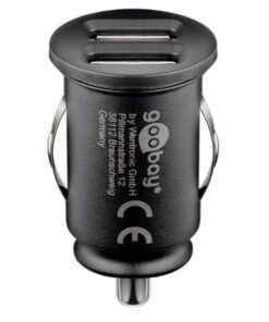 Caricatore Compatto da Auto 2 porte USB max.15.5W/3.1A Nero