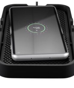 Caricatore Smartphone Qi Wireless da Auto 10W Silicone Nero