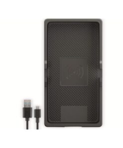 Caricatore Smartphone Qi Wireless da Auto 10W Silicone Nero