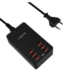 Caricatore da Tavolo a 6 porte USB 32W Nero