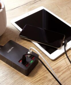 Caricatore da Tavolo a 6 porte USB 32W Nero