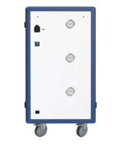 Carrello Stazione di Ricarica USB Ventilato per 30 Notebook/Tablet/Smartphone Bianco/Blu