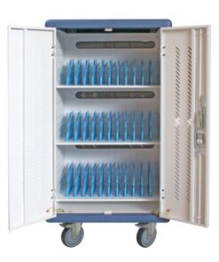 Carrello Stazione di Ricarica Ventilato 30 Notebook o Smartphone Bianco/Blu