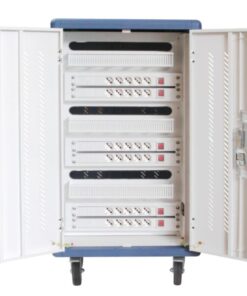 Carrello Stazione di Ricarica Ventilato 30 Notebook o Smartphone Bianco/Blu