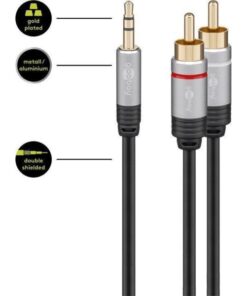 Cavo Adattatore MP3 Audio 3.5mm Maschio a 2xRCA Maschio 5m