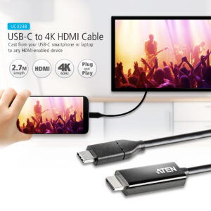 Cavo Convertitore da USB-C a HDMI 4K 2,7m, UC3238