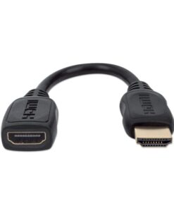 Cavo Prolunga HDMI High Speed con Ethernet 15cm Nero