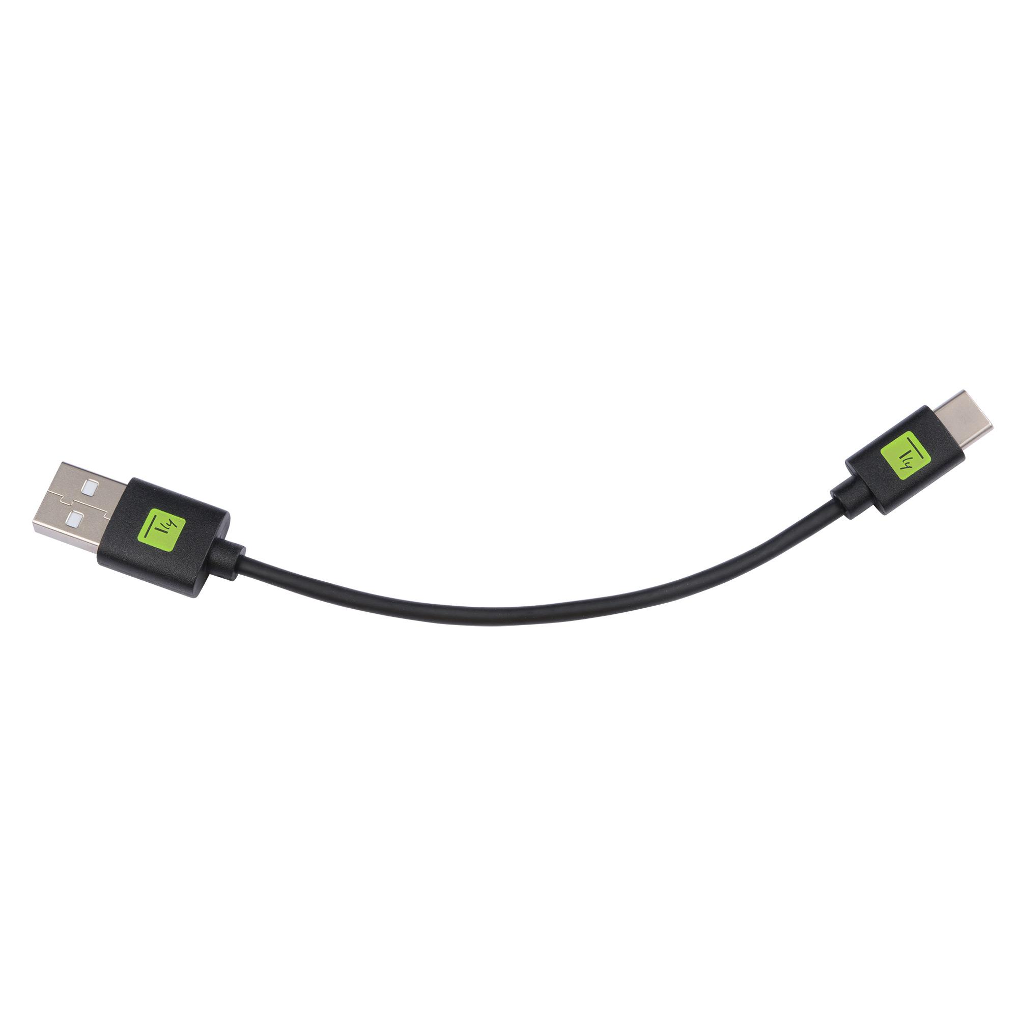 Cavo USB A Maschio 2.0 / USB-C™ Maschio 0,1m Nero