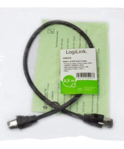 Cavo di Rete Patch in Rame Cat. 8.1 SFTP LSZH 0,5 m Nero
