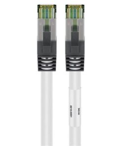 Cavo di rete Patch in rame Cat. 8.1 Bianco SFTP LSZH 2m