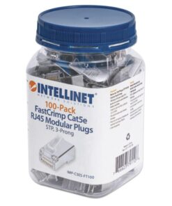 Confezione 100 Plug modulari RJ45 Cat5e FastCrimp