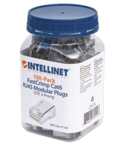 Confezione 100 Plug modulari RJ45 Cat6 FastCrimp