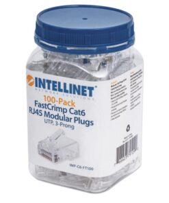 Confezione 100 Plug modulari RJ45 Cat6 FastCrimp