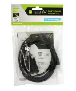 Convertitore Adattatore Techly da USB 2.0 a Seriale Nero