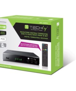 Decoder Ricevitore Digitale Terrestre DVB-T/T2 H.265 HEVC 10bit Metallo con Display
