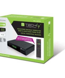 Decoder Ricevitore Digitale Terrestre DVB-T/T2 H.265 HEVC 10bit Plastica con Display
