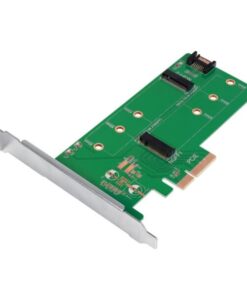 Doppio Adattatore PCIe M.2 per SSD SATA e PCIe SATA