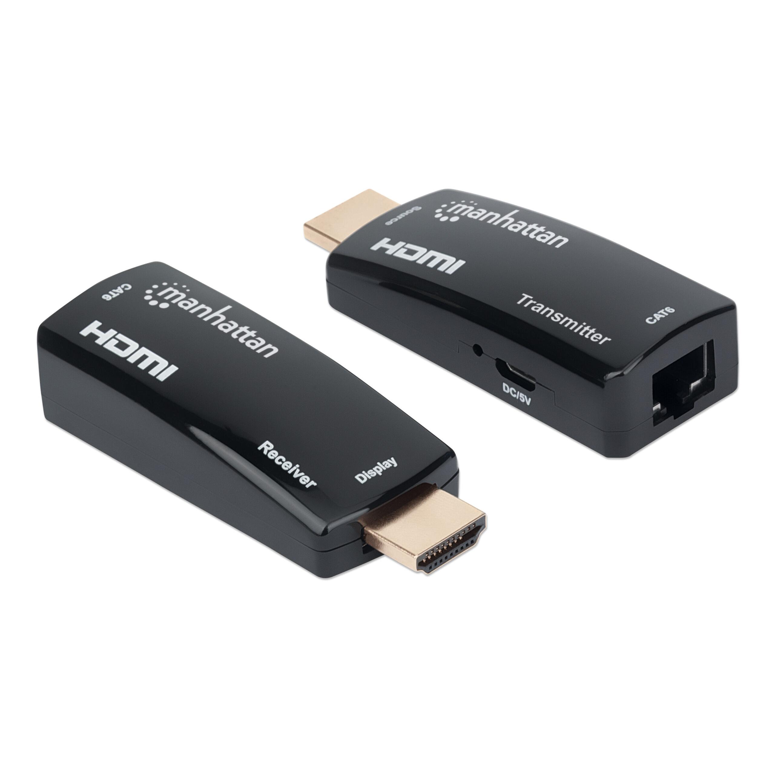 Extender HDMI Over Ethernet 1080p Compatto Nero